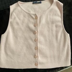 Brandy Melville Cropped Pink Sleeveless Top